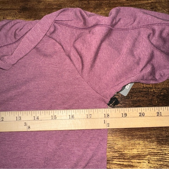 RideFox Top Womens Medium Mauve Long Sleeve Front Back Logo T-Shirt NEW - Picture 7 of 9
